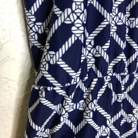 Jude Connally blue white nautical rope sleeveless wide leg jumpsuit size Small - Picture 6 of 15
